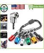 Versatile 6-Piece Bit Holder Set with Right Angle Drill Adapter for Tigh... - $455.80 MXN