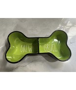 Rae Dunn Halloween Black &amp; Green Brew Gruel Dog Bone Shape Ceramic Dish ... - $333.73 MXN