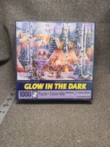 Bits &amp; Pieces Glow In The Dark The Bear Spirit 1000 Piece Puzzle 20&quot; X 27&quot; - £8.35 GBP