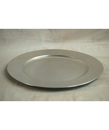 Gibson Overseas Inc Silver Hard Plastic 13&quot; Charger Platter Plate Home D... - £15.57 GBP
