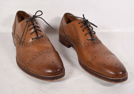Johnston &amp; Murphy Mens Conrad Captoe Oxford Brown Leather Dress Shoe 11.5 M - $99.00
