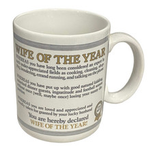 Vintage Wife Of The Year Mug Cup Papel 1980s - $14.84