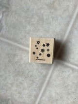 Stampin&#39; Up! BRANCH OUT Stamp Snowflakes All Over Uninked Rubber Stamp - £7.58 GBP