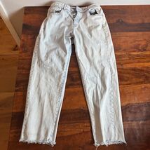 DL1961 Goldie High Rise Boyfriend Jeans Light Wash Whiplash Paint Splatt... - $27.72