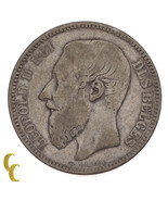 1867 Belgium Belgian 2 Francs Silver Coin Very Fine Condition KM #30.1 - $119.82 CAD