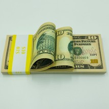 50 Pcs $10 Prop Money Double Sided Full Print Realistic That looks Real - $13.99
