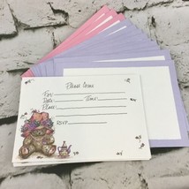 Kinka Teddy Bear Themed Invitations Lot Of 12 With Purple And Pink Envel... - £7.73 GBP