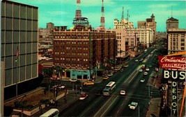 East Broadway Street Greyhound Bus Depot Sign California CA Chrome Postcard UNP - £5.93 GBP