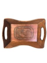 VTG Wooden Bread Tray Give Us This Day Our Daily Bread 12” x 8.5” w/ Han... - $16.00