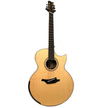 Acoustic jumbo guitar with fanned frets by handcraft with bag - £870.32 GBP