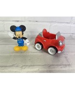 Disney Mickey Mouse Toy Garage Figure and Red Car Replacement Parts R072... - £8.28 GBP
