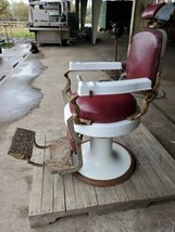 Barber Chair Antique Koken 1920&#39;s Barber Chair rusty restoration project Pick up - £959.04 GBP