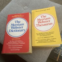Merriam-Webster Dictionary &amp; Thesaurus pack OF 2 Paperbacks Dictionary 1... - £7.45 GBP