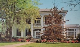 Mansion Southern White Columns Azaleas Blooming Postcard  - $5.95