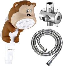Baby Kids Toddler Bath Bathing Accessories (L:Showerhead(Monkey) Hose Diverter) - £36.49 GBP