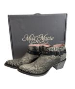 MISS MACIE HISSY Fit Star Leather Ankle Western Cowboy Boots Booties Siz... - $174.63 CAD