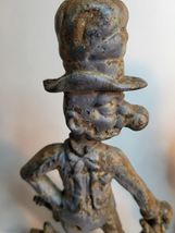 Antique English Mr. & Mrs. Ally Sloper Figural Cast Iron Doorstops image 3