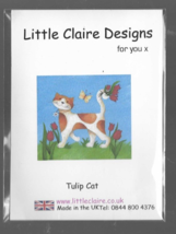 LIttle Claire Designs. Tulip Cat Stamp. App 8x6.5cm. Stamping Cardmaking Crafts - £2.90 GBP
