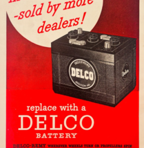 1948 Delco Remy Car Battery Advertisement Automotive Supply Vintage F15U2 - $24.99