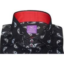 Men Shirt J.Valintin Turkey Usa Egyption Cotton High Collar 4S96-03 Black image 9