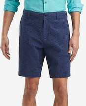 Tommy Hilfiger Mens Jerry Navy Checkered Casual Khaki, Chino Shorts, Size 42 - £29.02 GBP