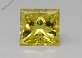 Princess Natural Mined Loose Diamond (1.5 Ct Yellow Si1(enhanced)) IGL - £1,780.68 GBP