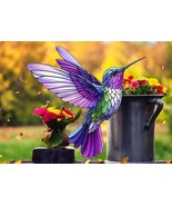 Vibrant HummingbirdFaux Stained Glass Acrylic Art Suncatcher – 2D 7.8in ... - $455.40 MXN