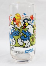 VINTAGE 1983 Hardee&#39;s Smurfs Baker Smurf Drinking Glass - £15.52 GBP