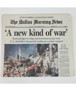 Vintage 2001 New Kind of War USA 911 Dallas Morning News 9.14.01 - $176.09 MXN