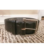 Glove Men&#39;s Leather Dress Belt | Black with Silver Buckle | 36&#39;&#39; - $21.68 CAD