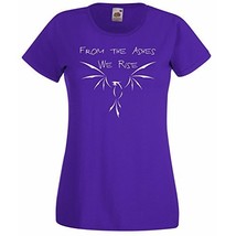 Womens T-Shirt Phoenix Quote From the Ashes We Rise, Fire Bird Shirt Lava Tshirt - £19.63 GBP