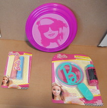 Barbie Mix Lot Bubble Play Set Jumbo Chalk Frisbee Disk 2016 Mattel 78U - £7.07 GBP
