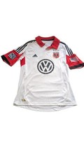 DC United Adidas Soccer Jersey VW MLS White Medium Climacool Away Shirt 16 - $49.49