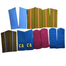 Lot 7 Pair New Vintage Soviet Army Uniform Epaulets Shoulder Boards Stra... - $28.06