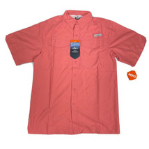 Habit Mens River Guide Fishing Shirt Tea Rose Pockets Solar Factor Vente... - $16.92