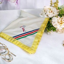 Quiltex Vintage Baby Crib Blanket Giraffe White Yellow Gingham Primary S... - $23.25