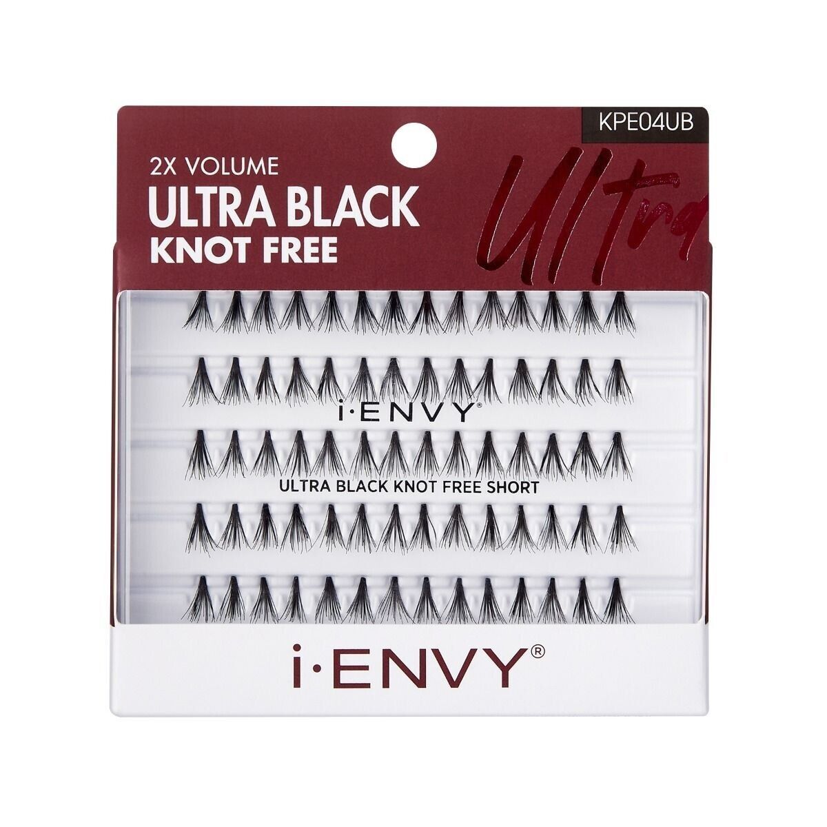Primary image for I ENVY BY KISS 2x VOLUME ULTRA BLACK KNOT FREE SHORT LASHES KPE04UB