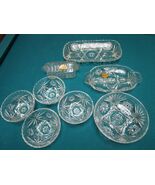 Anchor Hocking Early American Prescut Lancaster 3 Pcs Servers Bowls Tray... - €71,73 EUR