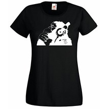 Banksy Monkey With Headphones Womens T-Shirt / Street Art Graffiti Shirt - £19.57 GBP