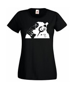 Banksy Monkey With Headphones Womens T-Shirt / Street Art Graffiti Shirt - $24.49