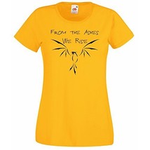 Womens T-Shirt Phoenix Quote From the Ashes We Rise, Fire Bird Shirt Lava Tshirt - £19.63 GBP