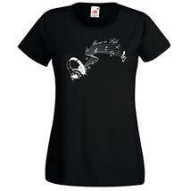Womens T-Shirt Quote Music is Life Inspirational Text Shirts Motivational Shirt - £19.57 GBP