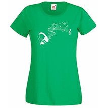 Womens T-Shirt Quote Music is Life Inspirational Text Shirts Motivational Shirt - $24.49