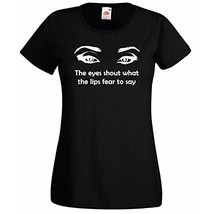 Womens T-Shirt Womens Eyes Silhouette Quote, Sexy Face Shirts, Teens Eye Shirt - £19.33 GBP