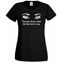 Womens T-Shirt Womens Eyes Silhouette Quote, Sexy Face Shirts, Teens Eye Shirt - £19.20 GBP