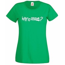 Womens T-Shirt Joker Quote Why So Serious? Batman Shirts, Jocker Sayings Shirt - £19.12 GBP