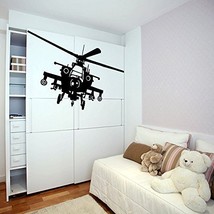 (31&#39;&#39; x 21&#39;&#39;) Vinyl Wall Decal Army Helicopter Design / War Machine Art Decor... - £21.82 GBP