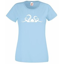 Womens T-Shirt Scary Octopus Head Tentacle, Sea Creature Shirts, Animal ... - £19.15 GBP