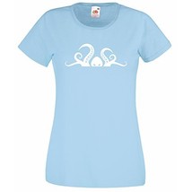 Womens T-Shirt Scary Octopus Head Tentacle, Sea Creature Shirts, Animal ... - £19.55 GBP