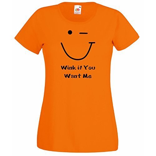 Primary image for Womens T-Shirt Wink Smiley Face, Quote Wink if You Want Me tShirt, Funny Shirt